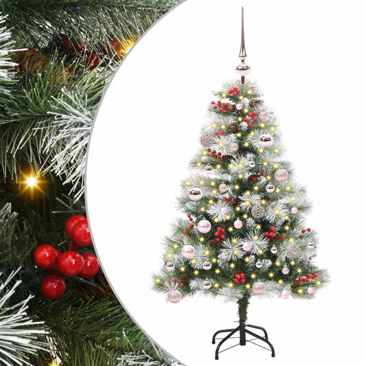 vidaXL Artificial Christmas Tree Green and white 150 cm