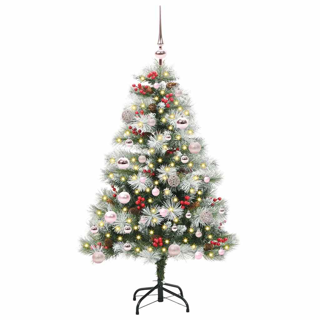 vidaXL Artificial Christmas Tree Green and white 150 cm