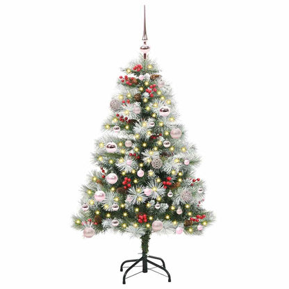 vidaXL Artificial Christmas Tree Green and white 150 cm