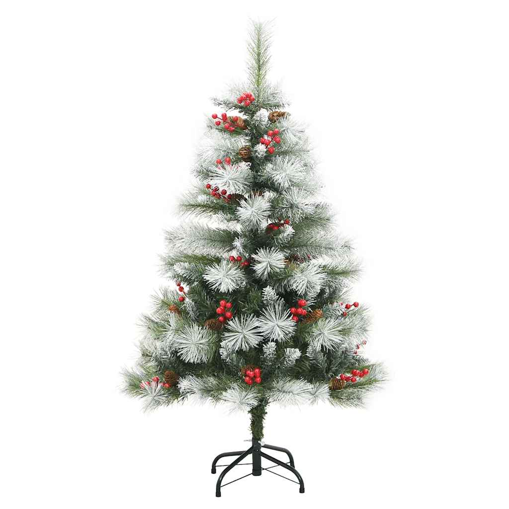 vidaXL Artificial Christmas Tree Green and white 150 cm