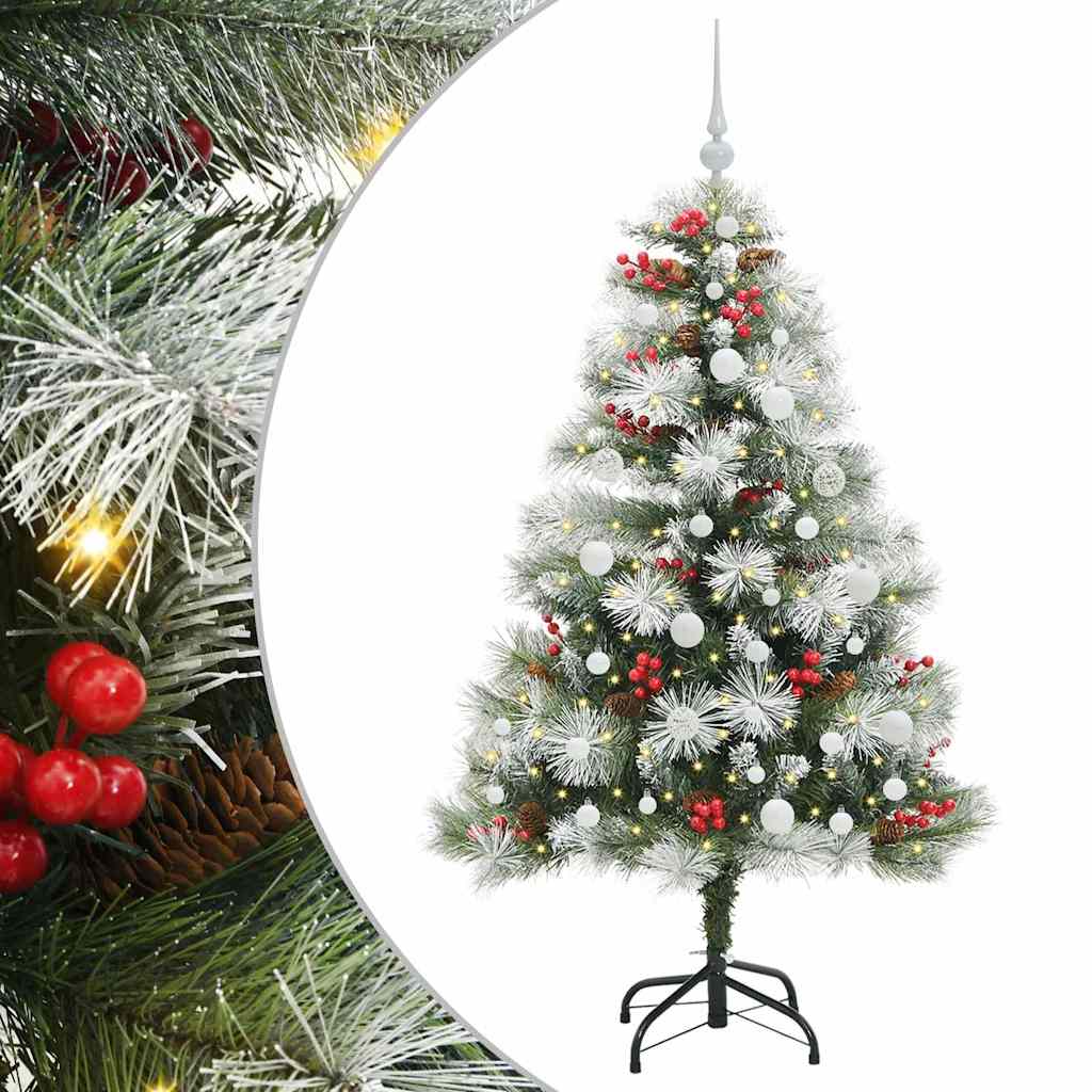 vidaXL Artificial Christmas Tree Green and white 150 cm