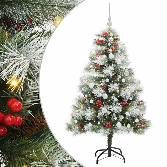 vidaXL Artificial Christmas Tree Green and white 150 cm