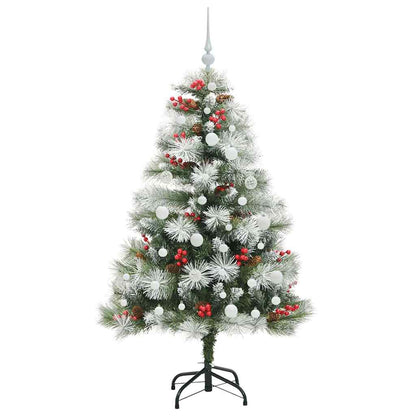 vidaXL Artificial Christmas Tree Green and white 150 cm