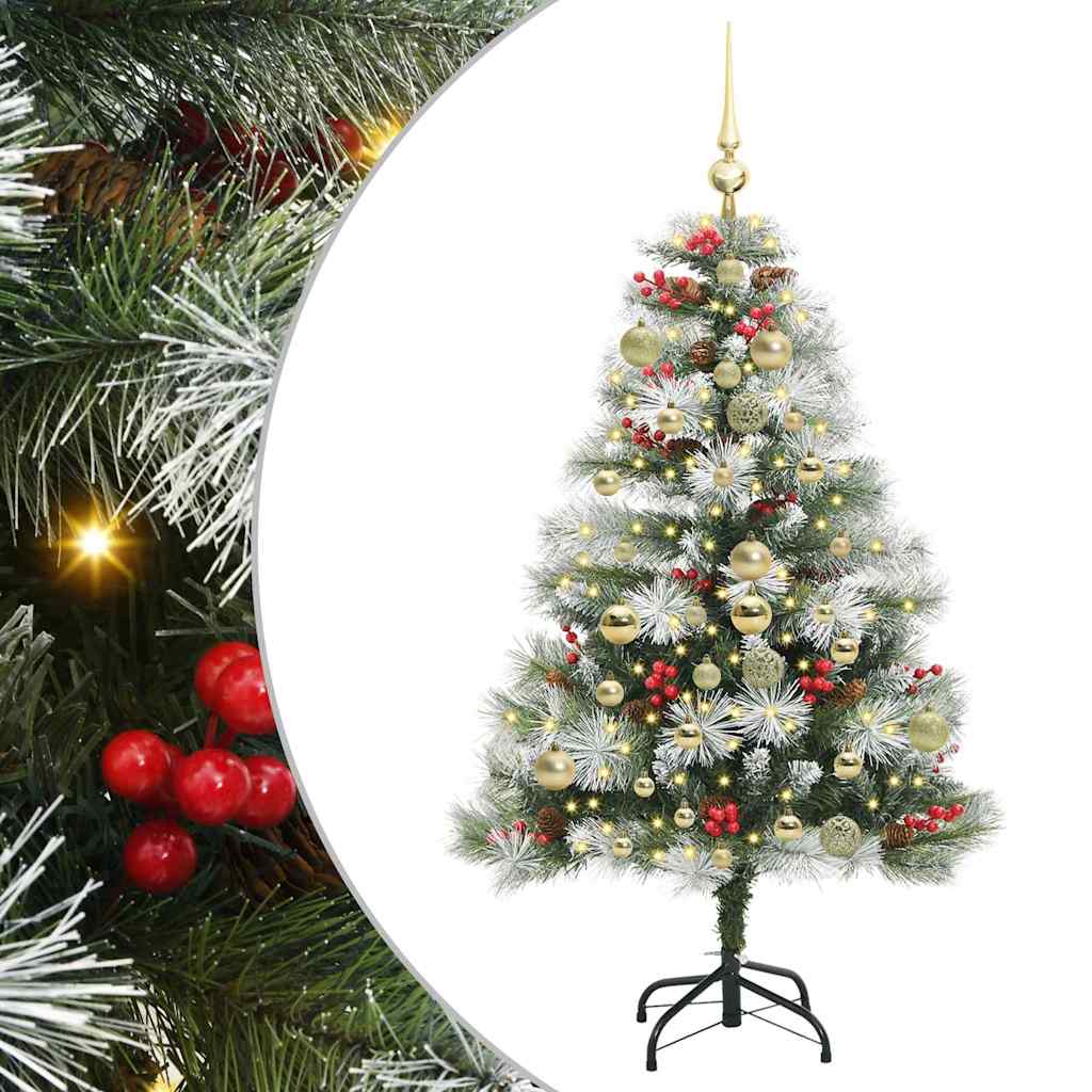 vidaXL Artificial Christmas Tree Green and white 150 cm