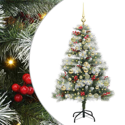 vidaXL Artificial Christmas Tree Green and white 150 cm