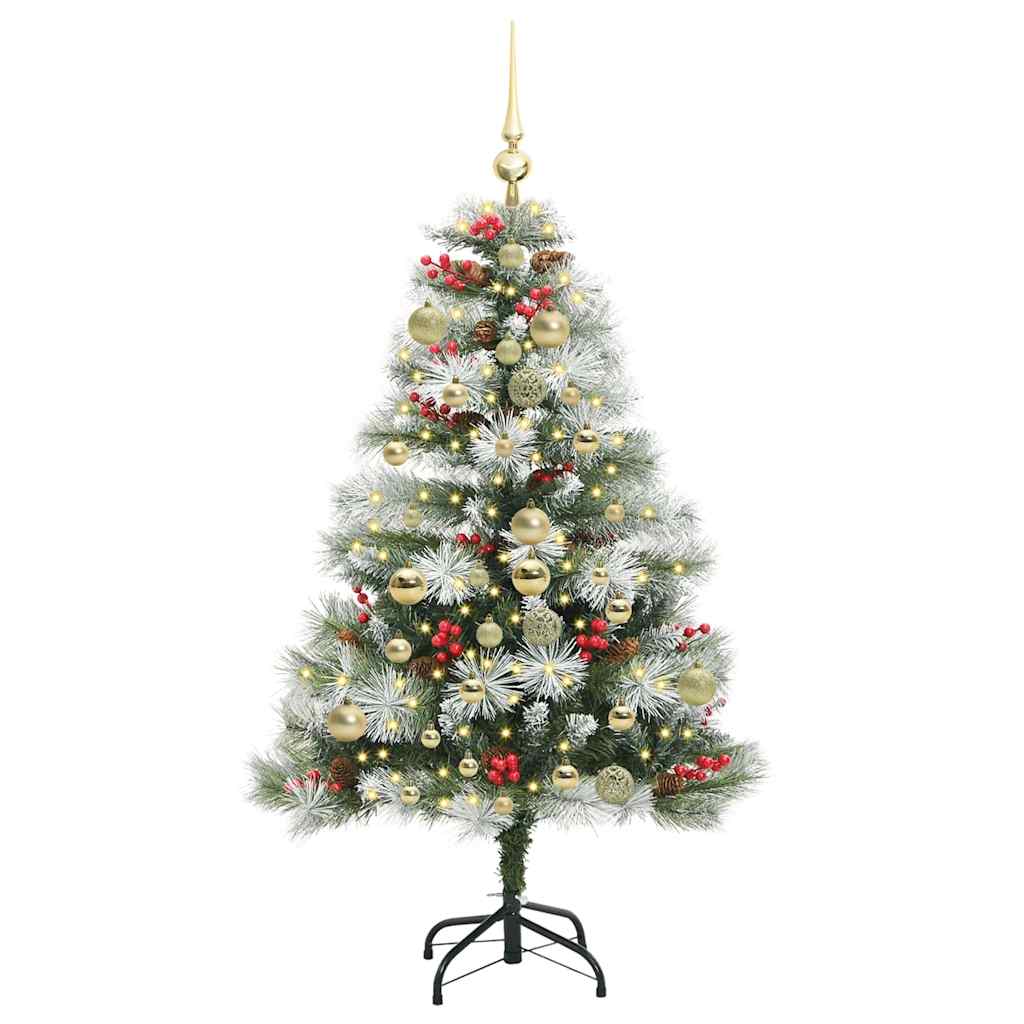 vidaXL Artificial Christmas Tree Green and white 150 cm