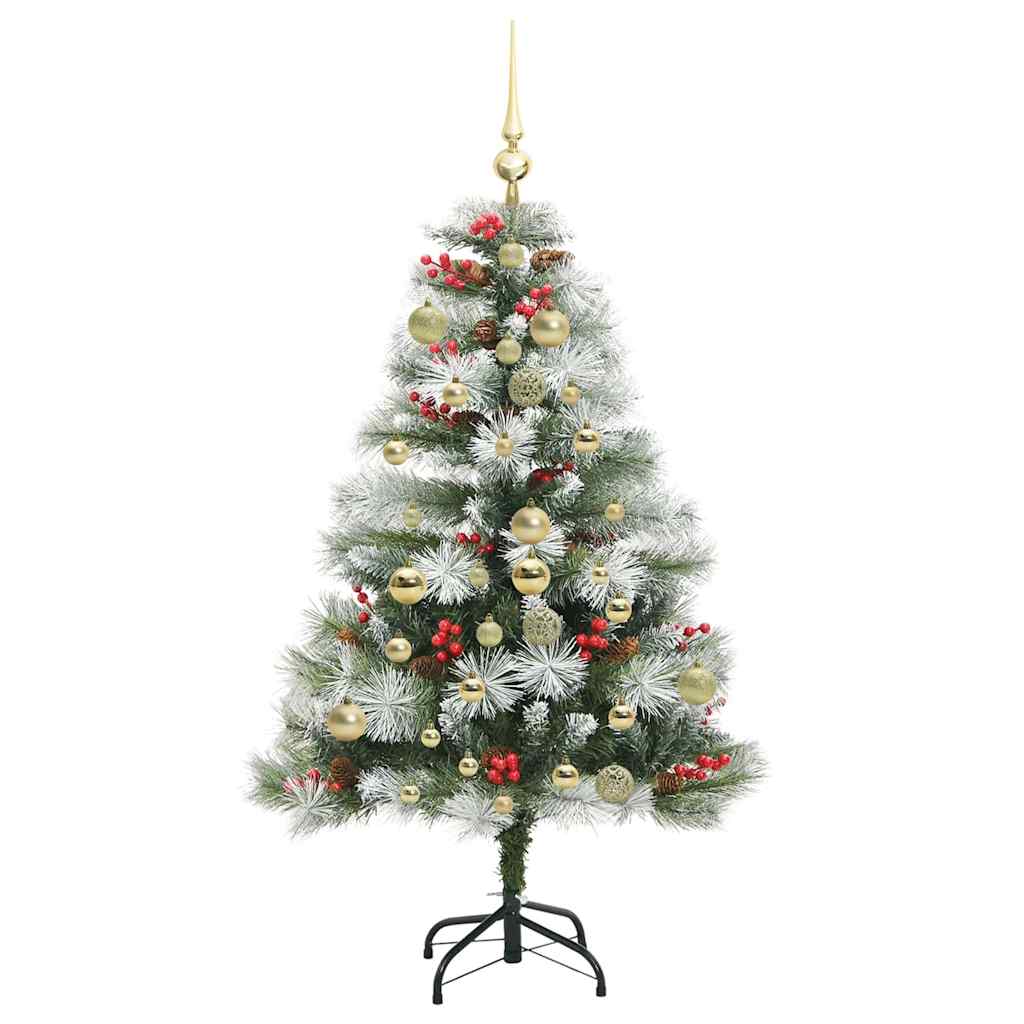 vidaXL Artificial Christmas Tree Green and white 150 cm