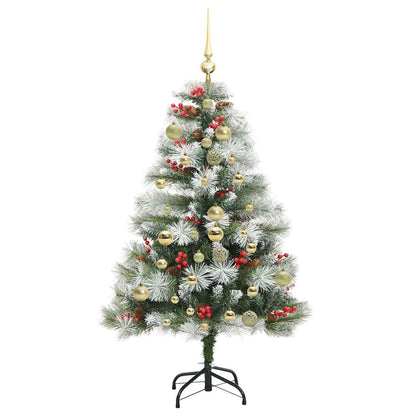 vidaXL Artificial Christmas Tree Green and white 150 cm