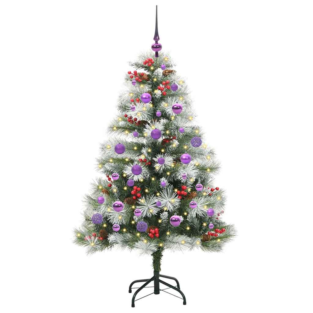 vidaXL Artificial Christmas Tree Green and white 150 cm