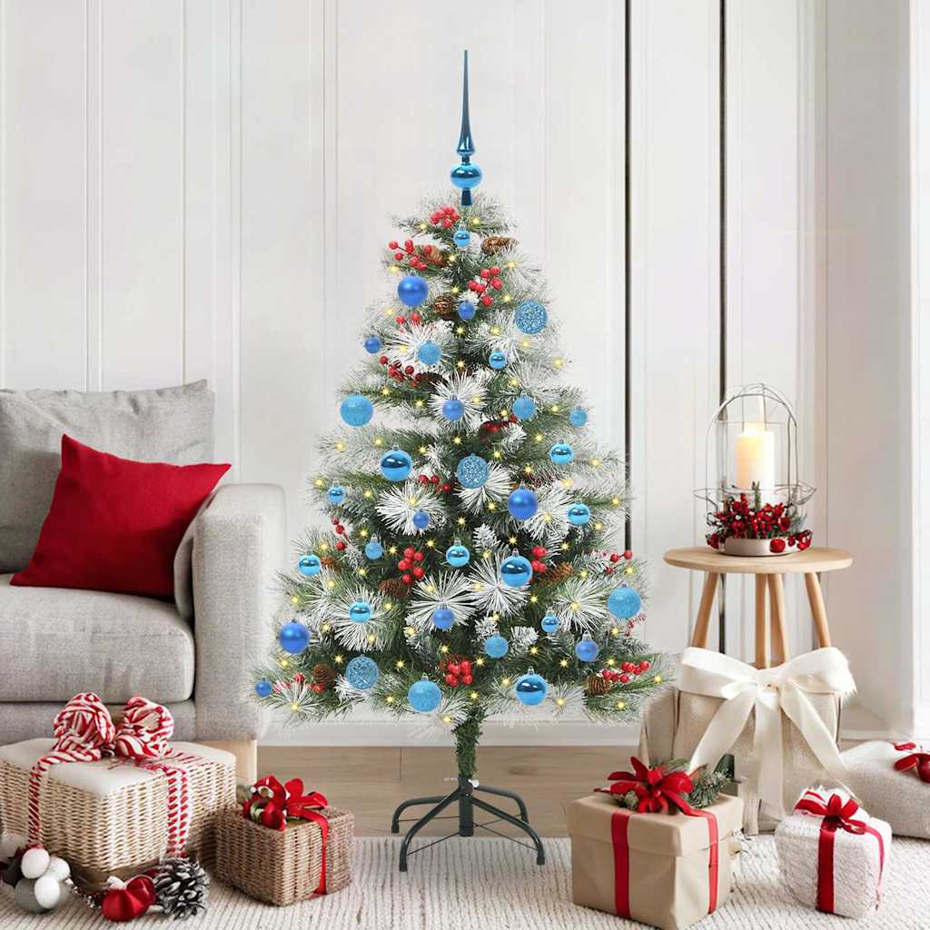 vidaXL Artificial Christmas Tree Green and white 150 cm