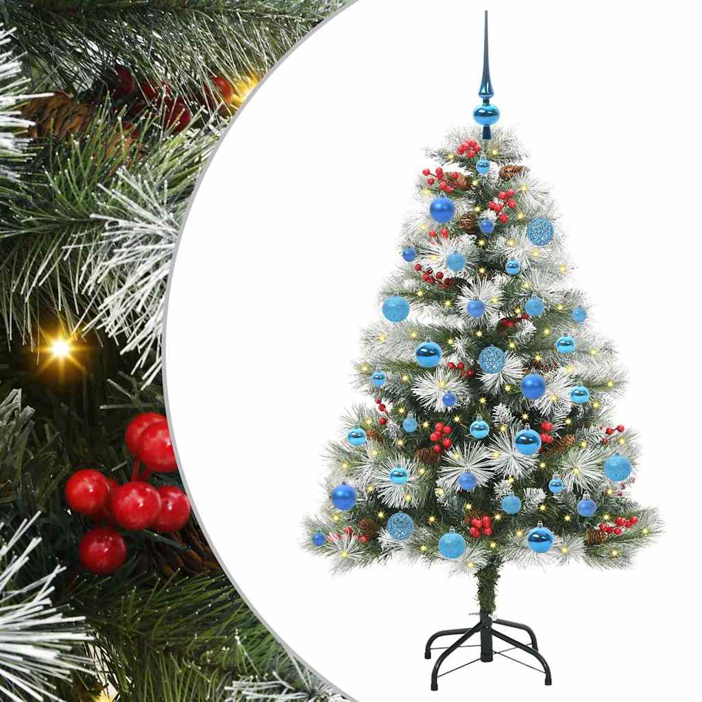 vidaXL Artificial Christmas Tree Green and white 150 cm