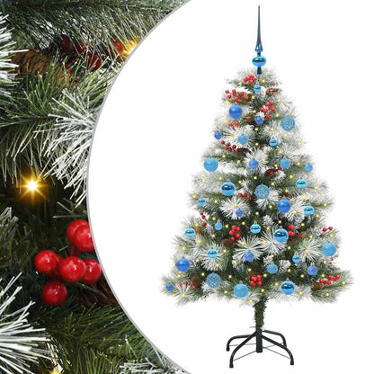 vidaXL Artificial Christmas Tree Green and white 150 cm