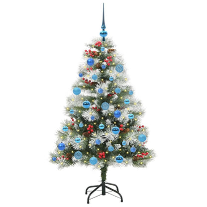 vidaXL Artificial Christmas Tree Green and white 150 cm