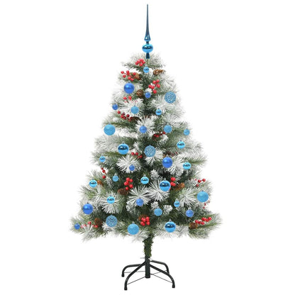 vidaXL Artificial Christmas Tree Green and white 150 cm