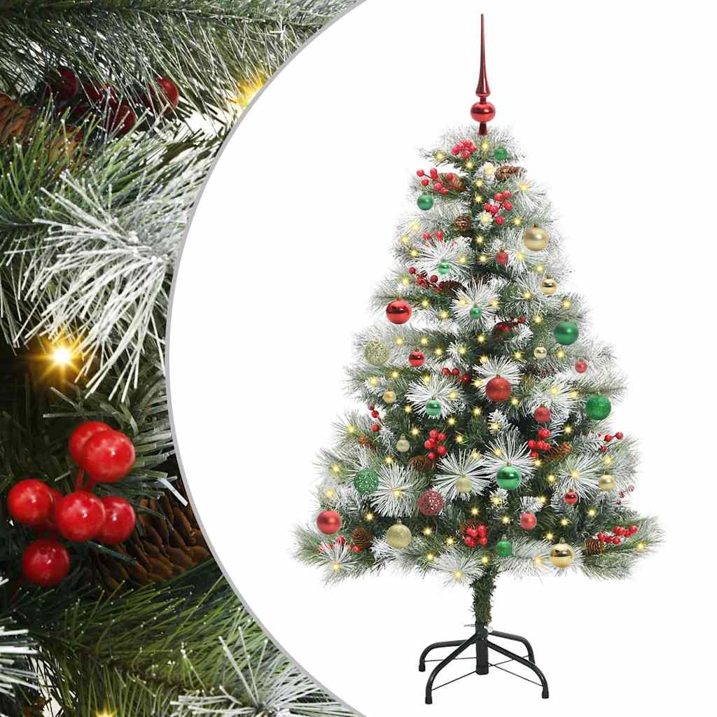 vidaXL Artificial Christmas Tree Green and white 150 cm