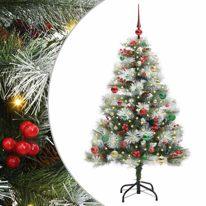 vidaXL Artificial Christmas Tree Green and white 150 cm