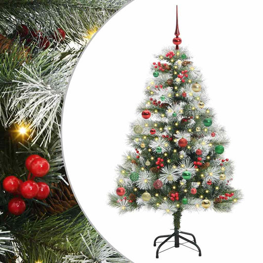 vidaXL Artificial Christmas Tree Green and white 150 cm