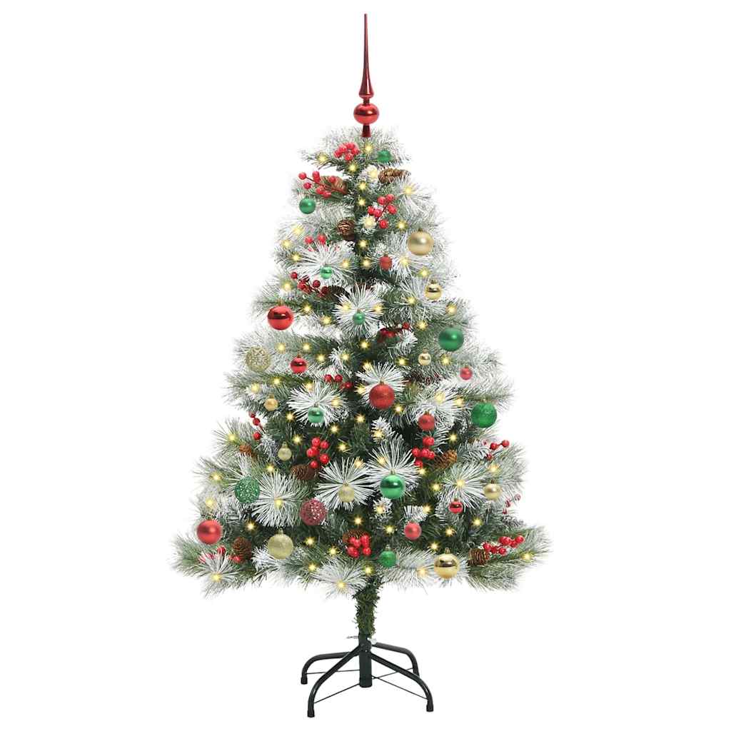 vidaXL Artificial Christmas Tree Green and white 150 cm