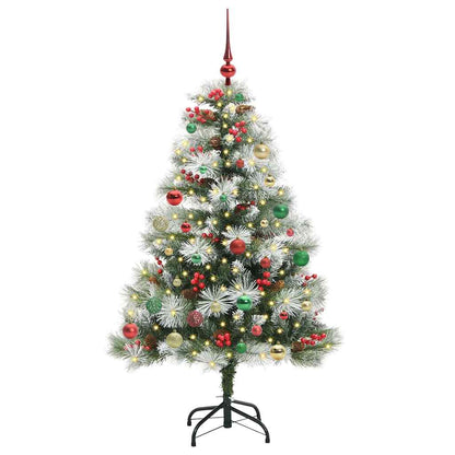 vidaXL Artificial Christmas Tree Green and white 150 cm