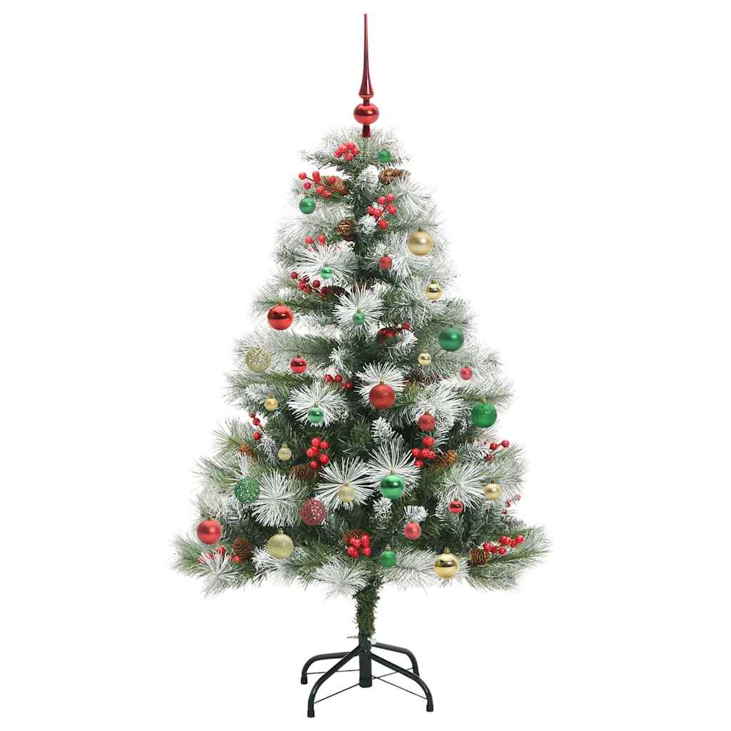 vidaXL Artificial Christmas Tree Green and white 150 cm
