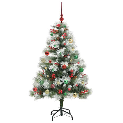 vidaXL Artificial Christmas Tree Green and white 150 cm