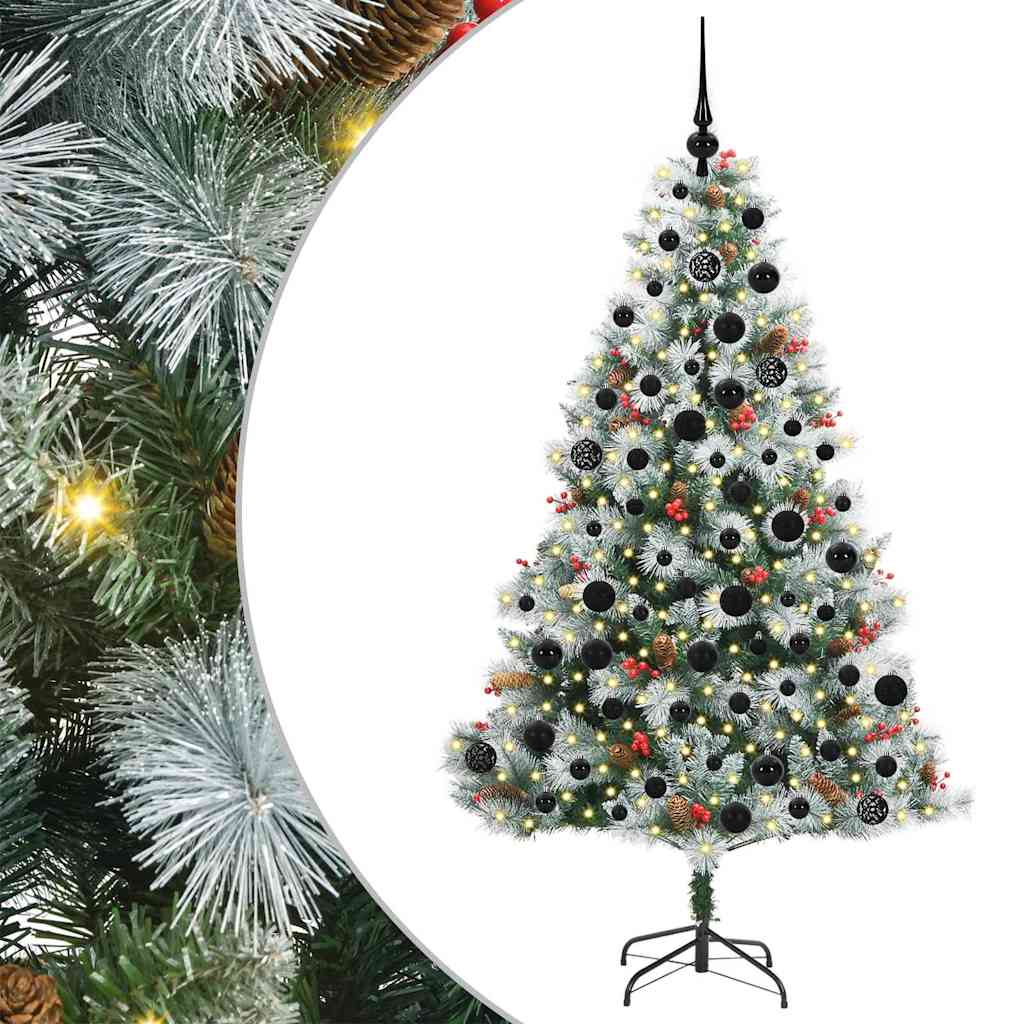 vidaXL Artificial Christmas Tree Green and white 180 cm