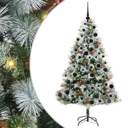 vidaXL Artificial Christmas Tree Green and white 180 cm