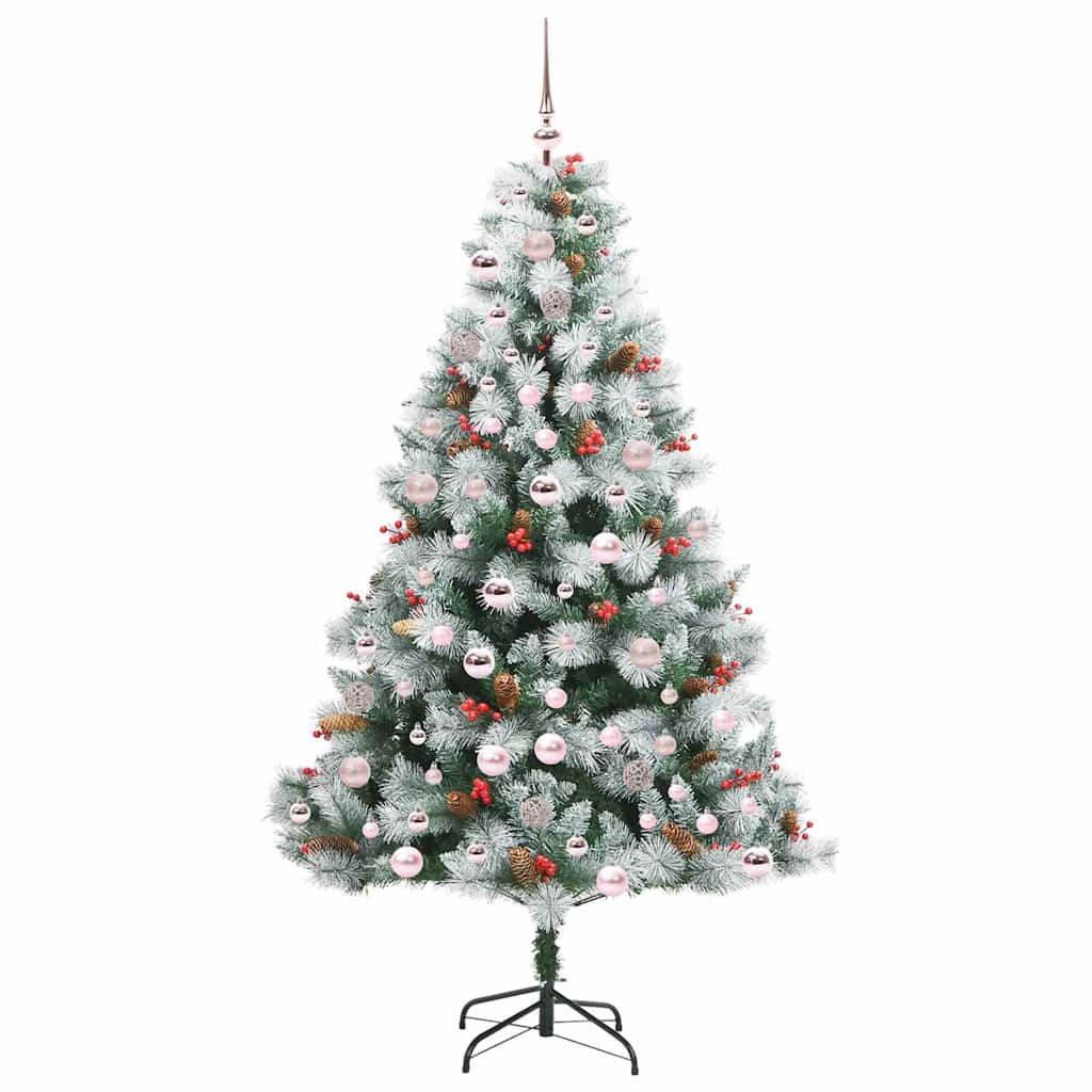 vidaXL Artificial Christmas Tree Green and white 180 cm