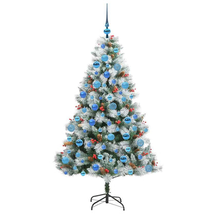 vidaXL Artificial Christmas Tree Green and white 180 cm