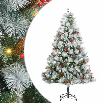 vidaXL Artificial Christmas Tree Green and white 210 cm