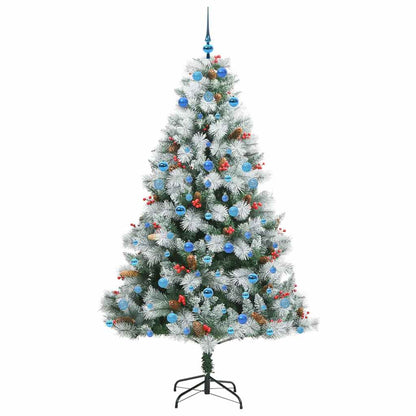 vidaXL Artificial Christmas Tree Green and white 210 cm