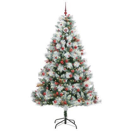 vidaXL Artificial Christmas Tree Green and white 240 cm