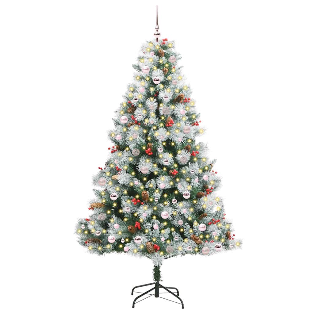 vidaXL Artificial Christmas Tree Green and white 240 cm