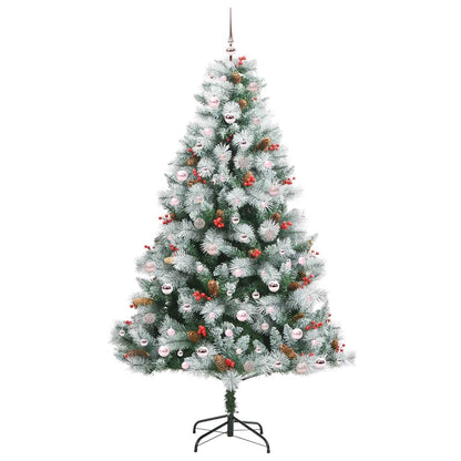 vidaXL Artificial Christmas Tree Green and white 240 cm