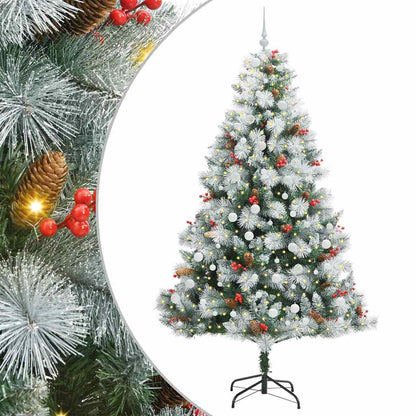 vidaXL Artificial Christmas Tree Green and white 240 cm