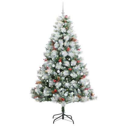 vidaXL Artificial Christmas Tree Green and white 240 cm
