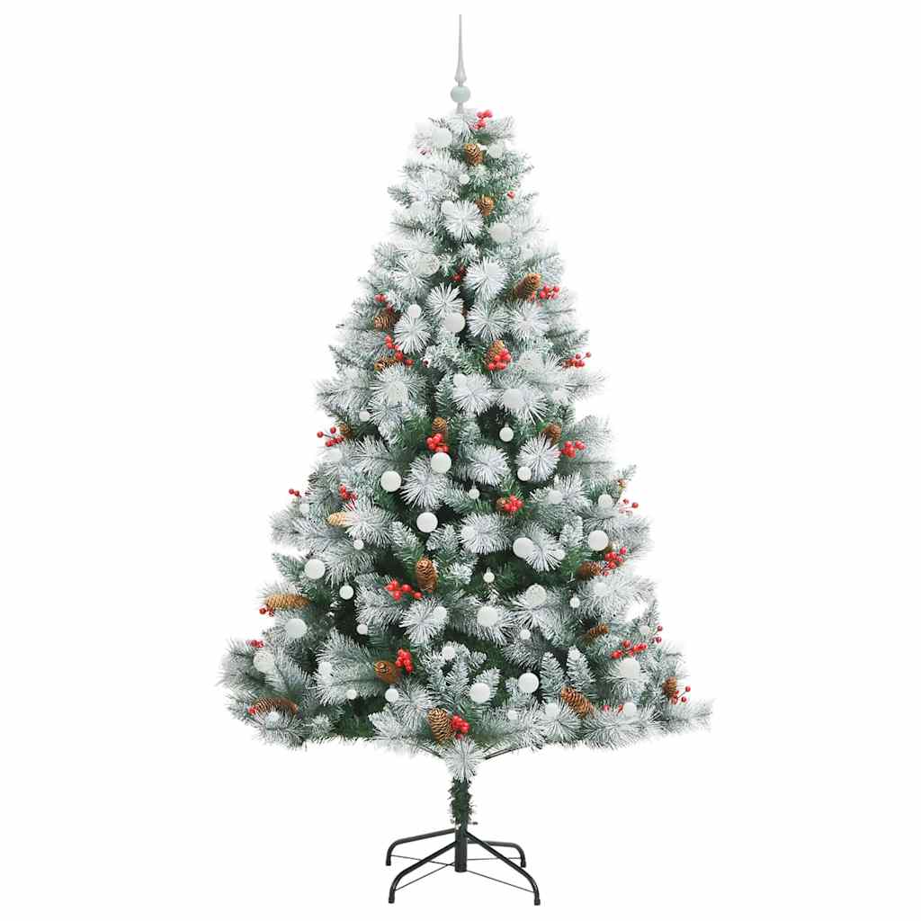 vidaXL Artificial Christmas Tree Green and white 240 cm