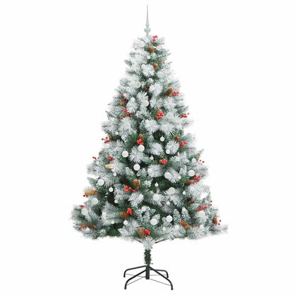 vidaXL Artificial Christmas Tree Green and white 240 cm