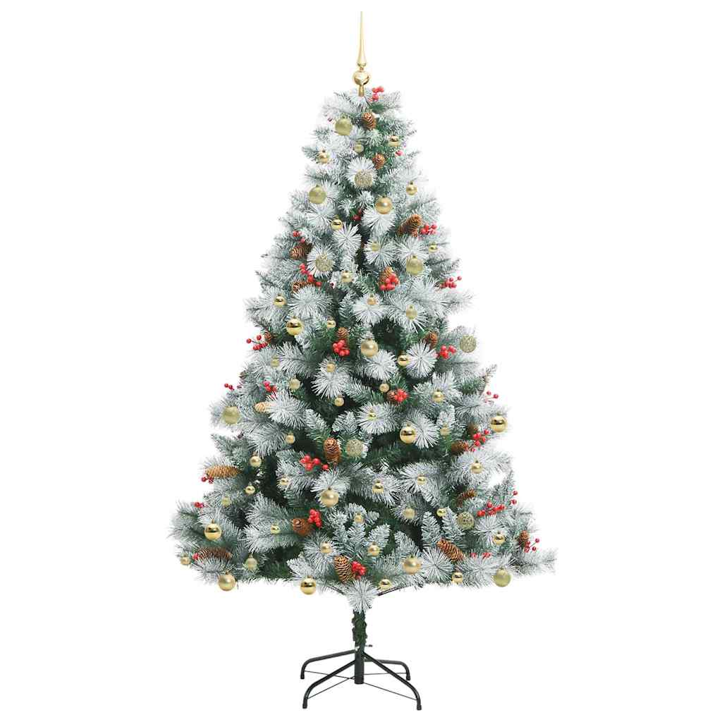 vidaXL Artificial Christmas Tree Green and white 240 cm