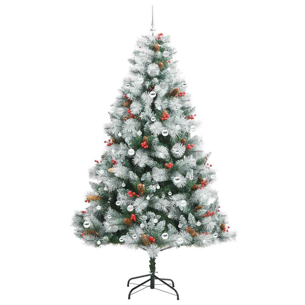 vidaXL Artificial Christmas Tree Green and white 240 cm