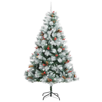 vidaXL Artificial Christmas Tree Green and white 240 cm