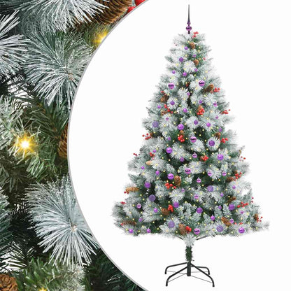 vidaXL Artificial Christmas Tree Green and white 240 cm