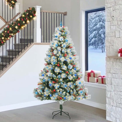 vidaXL Artificial Christmas Tree Green and white 240 cm