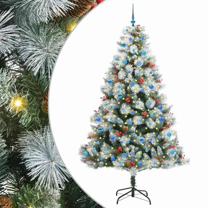vidaXL Artificial Christmas Tree Green and white 240 cm