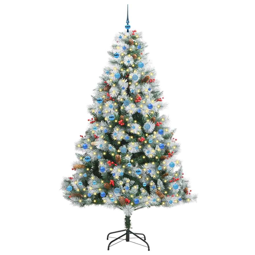 vidaXL Artificial Christmas Tree Green and white 240 cm