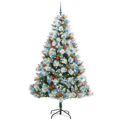 vidaXL Artificial Christmas Tree Green and white 240 cm