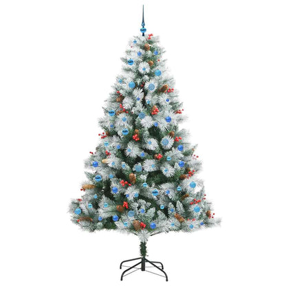 vidaXL Artificial Christmas Tree Green and white 240 cm