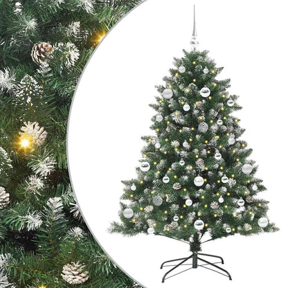 vidaXL Artificial Christmas Tree with 150 LEDs with Stand Green 150 cm