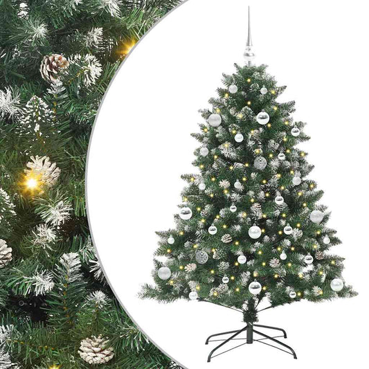 vidaXL Artificial Christmas Tree with 150 LEDs with Stand Green 150 cm