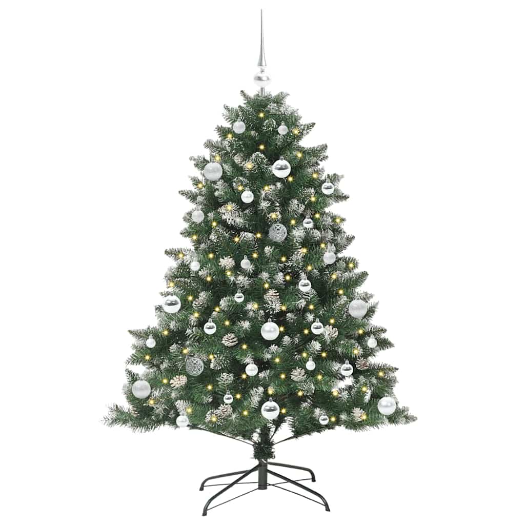vidaXL Artificial Christmas Tree with 150 LEDs with Stand Green 150 cm